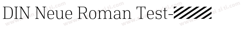 DIN Neue Roman Test字体转换